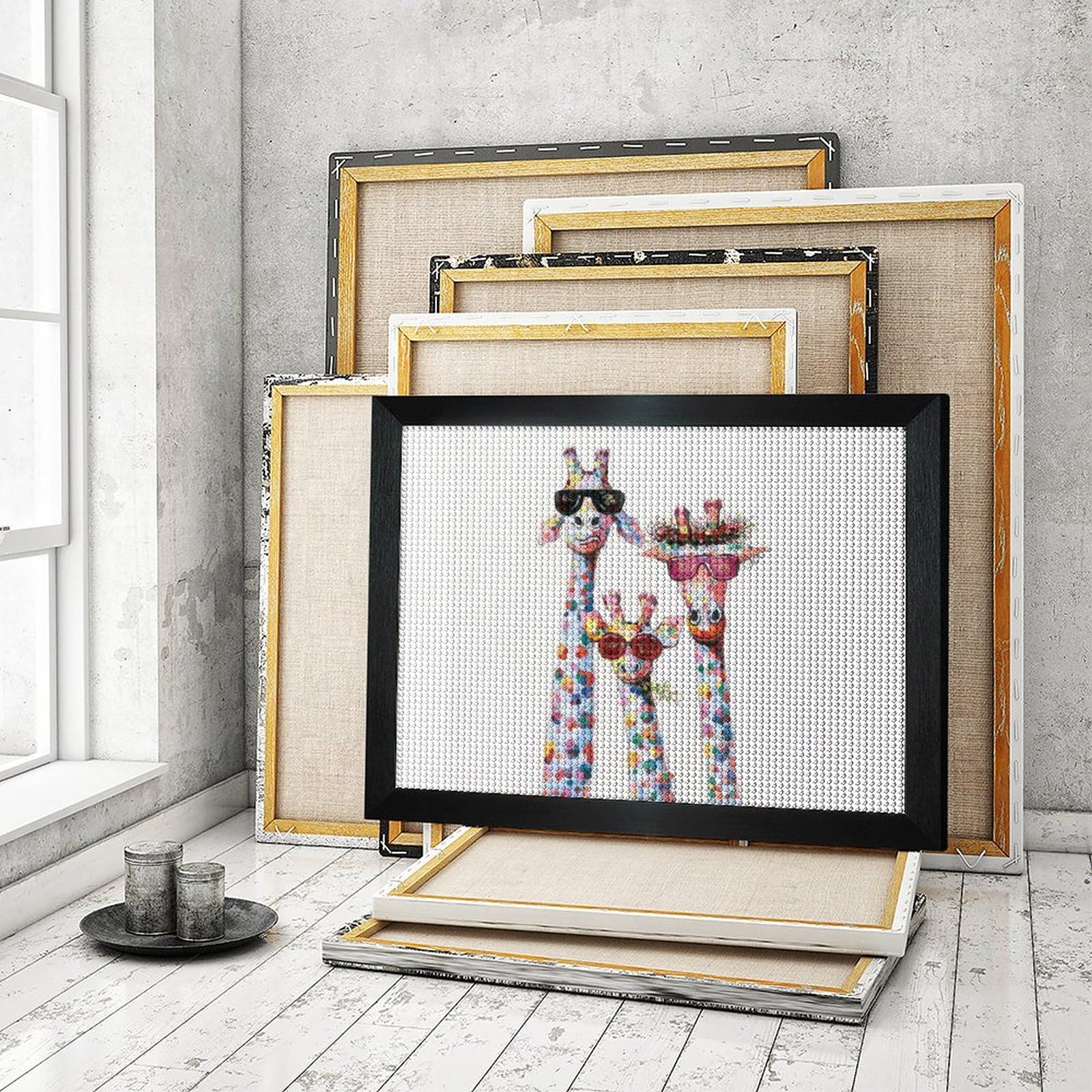 Amazon | ダイヤモンドアート キット 3 つのカラフルなキリン 5D